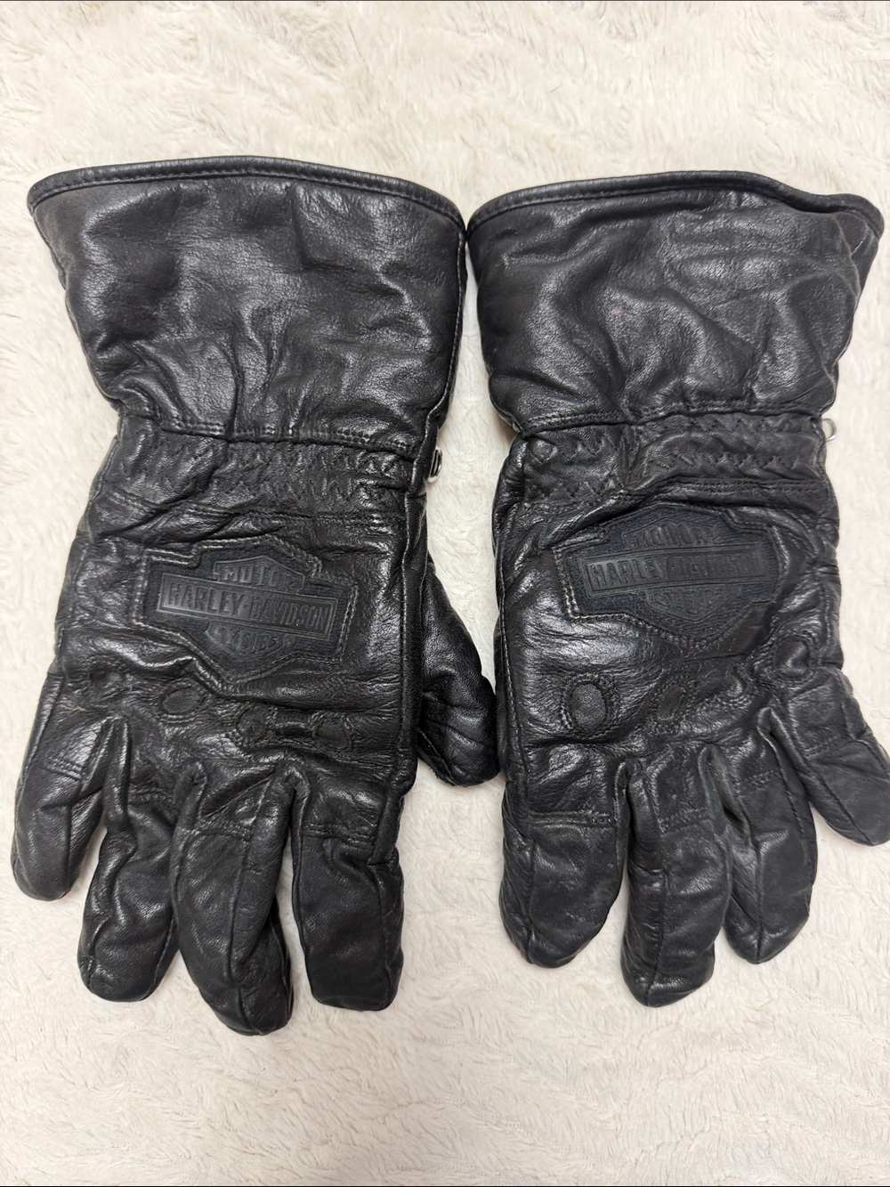Vintage Harley Davidson Leather Thermolite Insulated motorcycle gloves! Men’s M